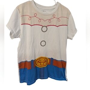 Disney Toy Story,White and Blue Graphic T-Shirt,Size L